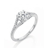 LUCIA – Natural Round Diamond Split-Shank Ring