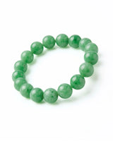 LUCIA 9.8 mm jadeite bead bracelet shown in full circular silhouette | SARATTI
