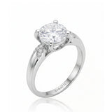 LUNA – Natural Round Diamond Four-Prong Ring