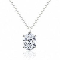 LYRA – Oval Cut Four-Prong Solitaire Necklace Setting