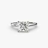 LYRA – Princess Cut Twisted Shoulder Solitaire Ring Setting in 950 Platinum | SARATTI