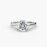 LYRA – Round Cut Twisted Shoulder Solitaire Ring Setting in 950 Platinum | SARATTI