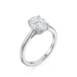 MIA – Natural Oval Diamond Cathedral Solitaire Ring