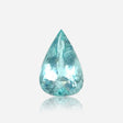 natural paraiba type tourmaline pear neon light blue loose gemstone top view | SARATTI