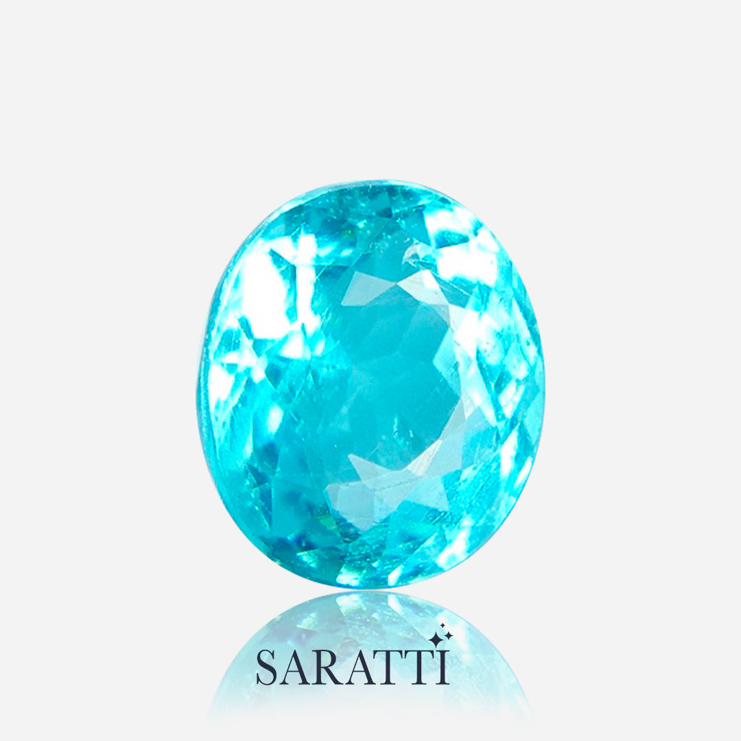 natural tourmaline oval faceted gemstone balanced tone macro view | SARATTI