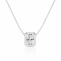SOLARA Bezel-Set – Radiant Cut Solitaire Necklace Setting