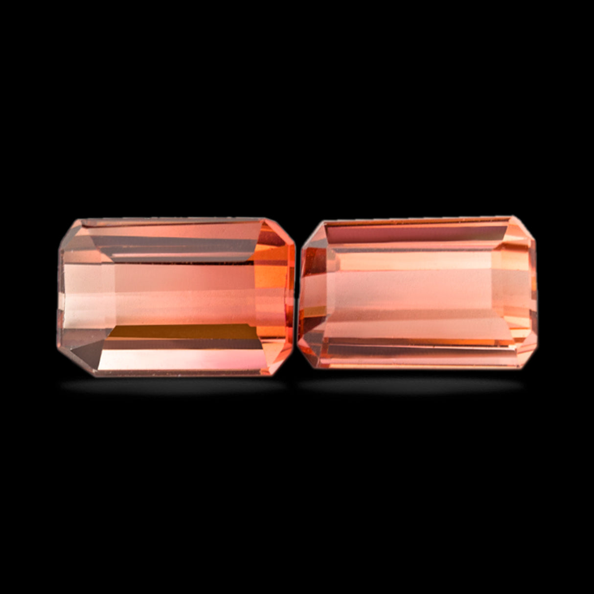 3.59 carats Bi Color Natural Toumalines Pair 13 x 8.1 mm