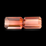 3.59 carats Bi Color Natural Toumalines Pair 13 x 8.1 mm