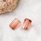 3.59 carats Bi Color Natural Toumalines Pair 13 x 8.1 mm