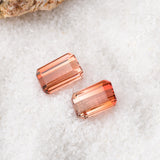 3.59 carats Bi Color Natural Toumalines Pair 13 x 8.1 mm