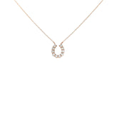 Fortune's Whisper Diamond Horseshoe Pendant