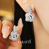 Luxury platinum rose jewelry set with sparkling lab-grown diamonds | SARATTI