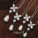 Dew-inspired diamond drop necklace design | SARATTI