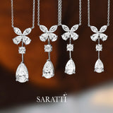 Elegant lab diamond dew-drop necklace | SARATTI