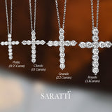 Grande Lueur Croix Platinum Lab Diamond Cross