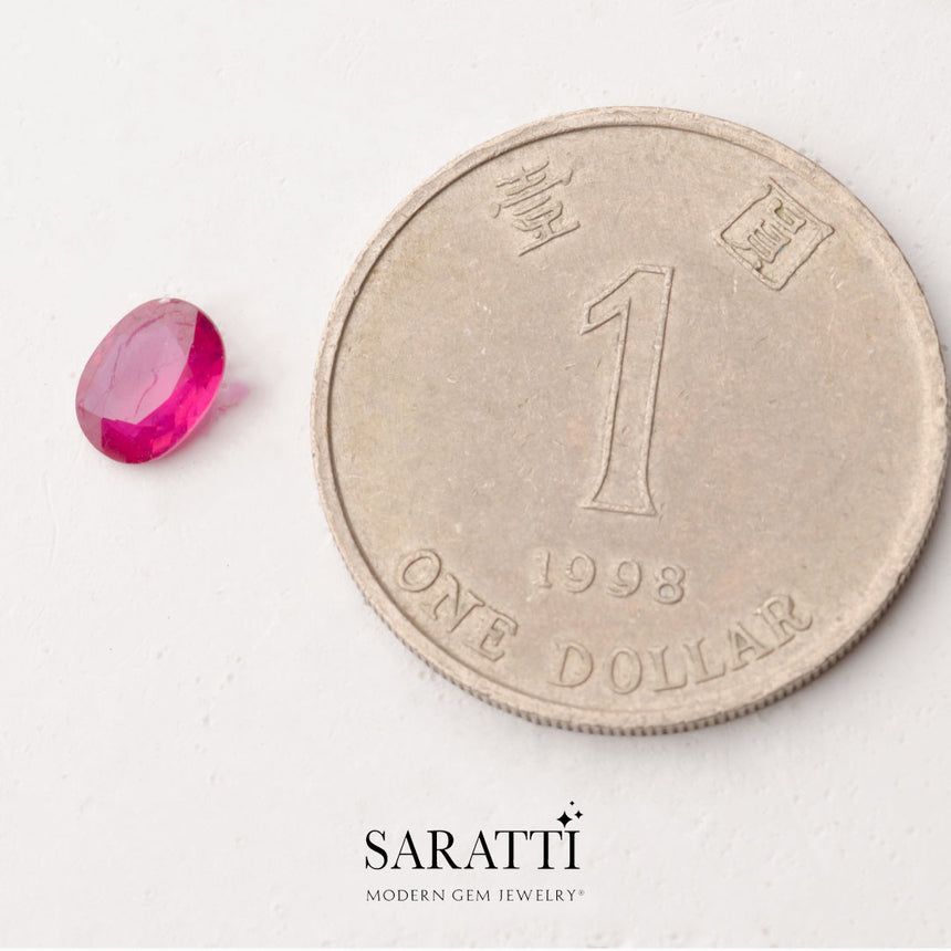 Shop Genuine 0.3ct Oval Ruby Gem | Saratti