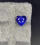 Heart cut Natural Sapphire vivid blue gemstone alternate angle | SARATTI