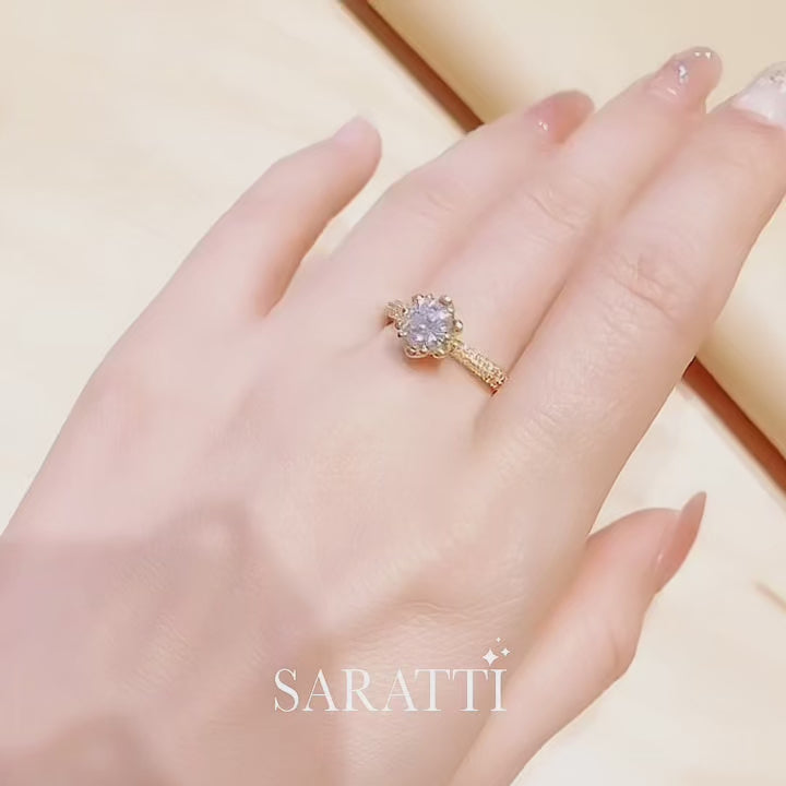 LAURE • Cushion Moissanite Yellow Ring