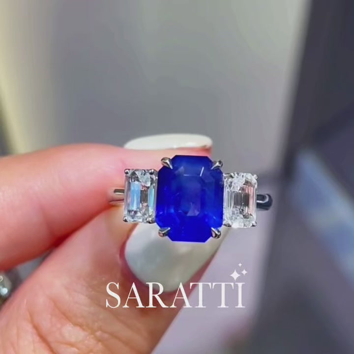 Sapphire and Diamond Ring | Saratti Jewelry