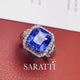 7 carats Natural Sapphire & Diamond Heirloom Ring - Saratti