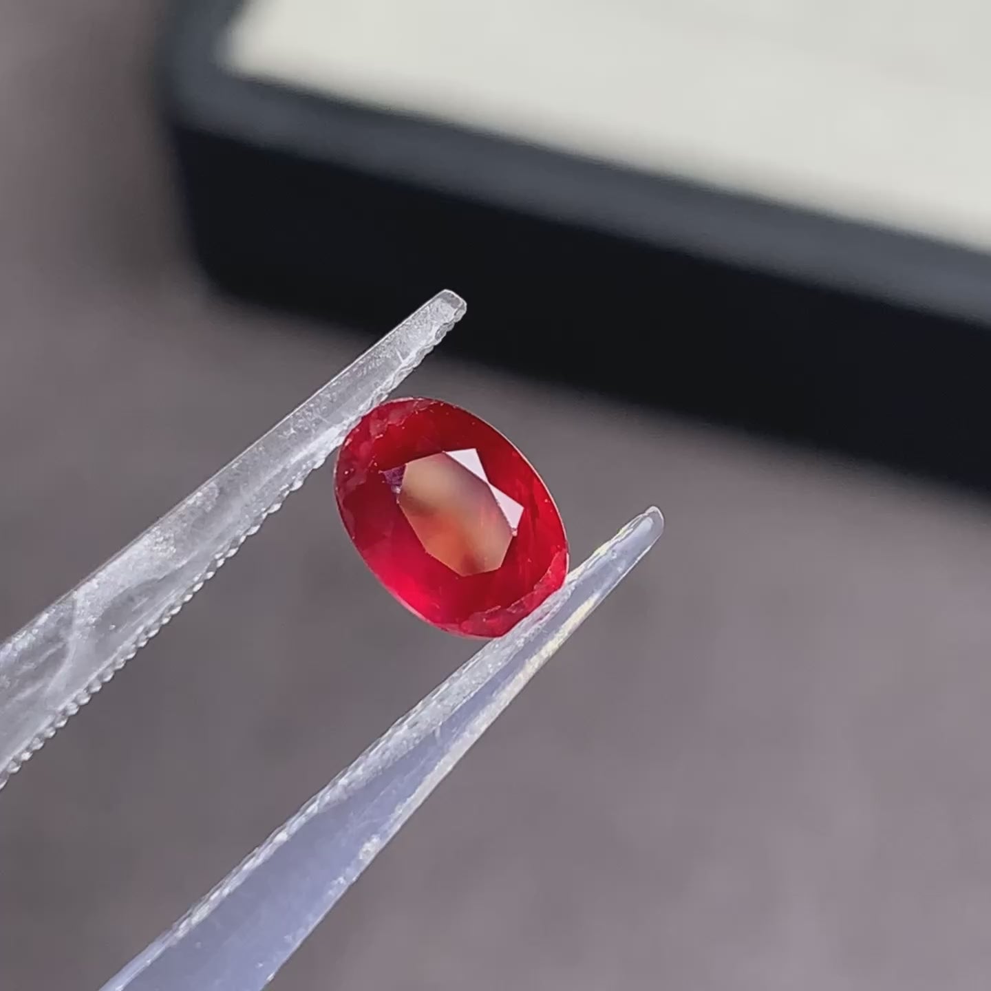 1.37 CTS oval Natural Ruby measuring 7.40 x 5.24 mm with balanced proportions | SARATTI
