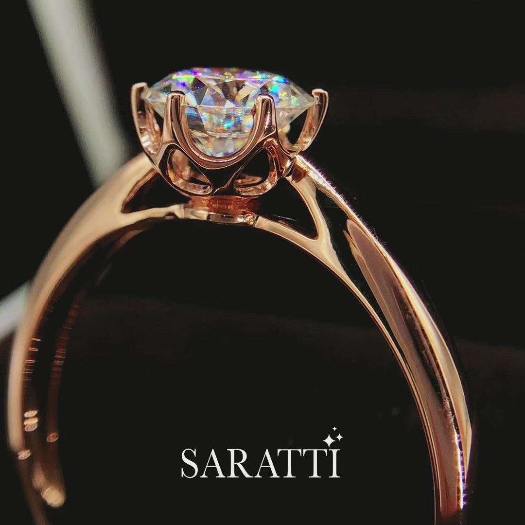 Becky – Natural Round Diamond Solitaire Ring