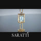 Natural Blue Aquamarine Gemstone Bracelet in 18K Yellow Gold - Saratti