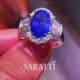 4 carats Cornflower Blue Unheated Sapphire and Diamonds Ring - Saratti Jewelry