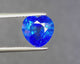 Heart cut Natural Sapphire vivid blue gemstone alternate angle | SARATTI