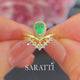 Emerald Promise Ring in Yellow Gold