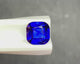 Cushion cut Natural Sapphire vivid blue gemstone alternate angle | SARATTI
