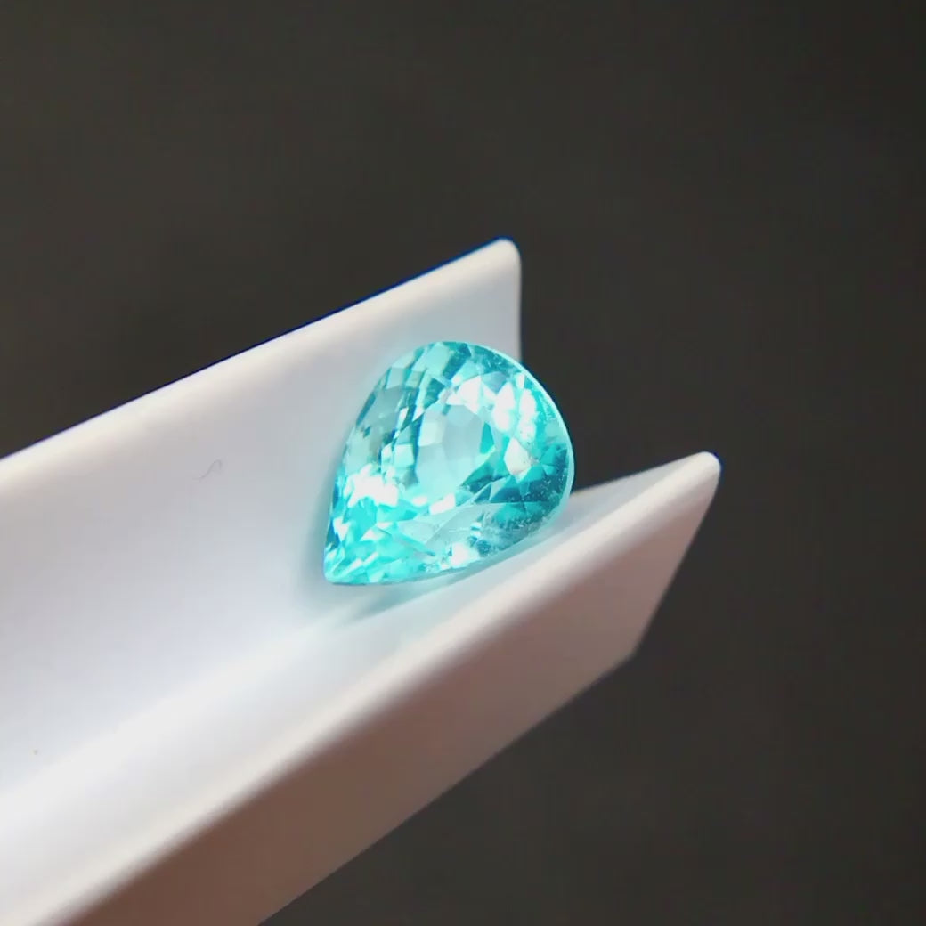 1.08 carats Natural Neon Blue Paraiba Tourmaline | Pear