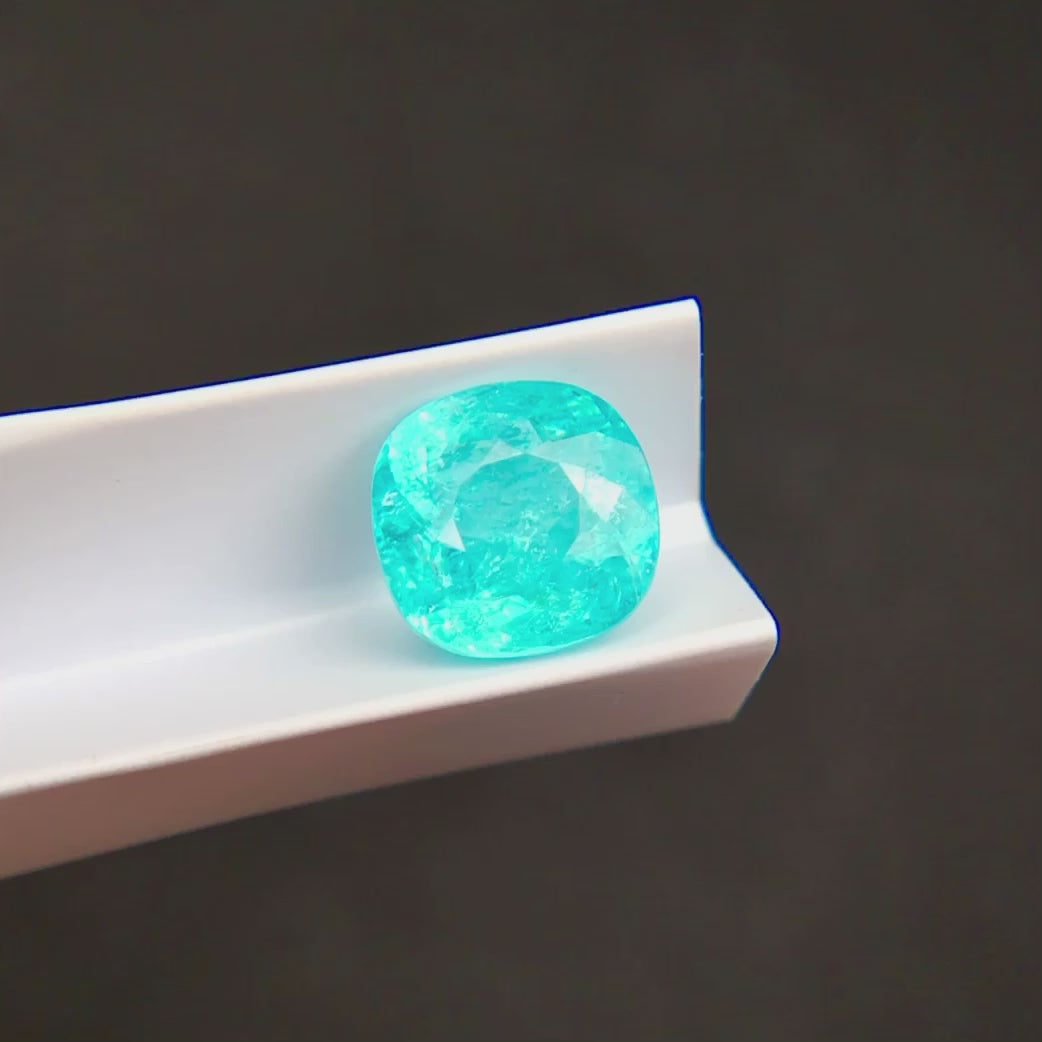 2.43 carats Natural Neon Blue Paraiba Tourmaline | Cushion