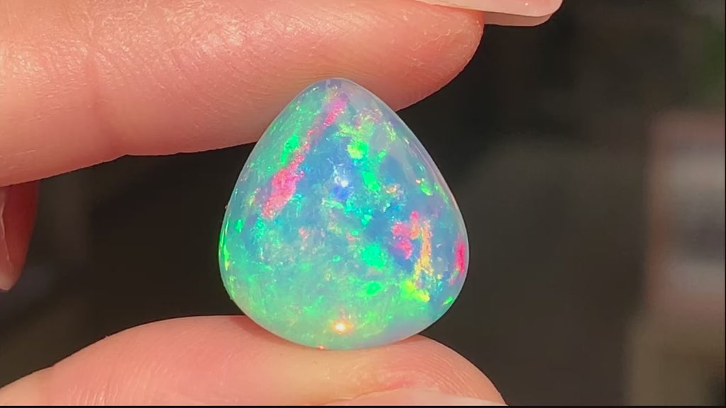 Natural Opal Gemstone in Pear Shape | Saratti Jewelry