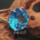 Swiss Blue Topaz Ring Gold Round