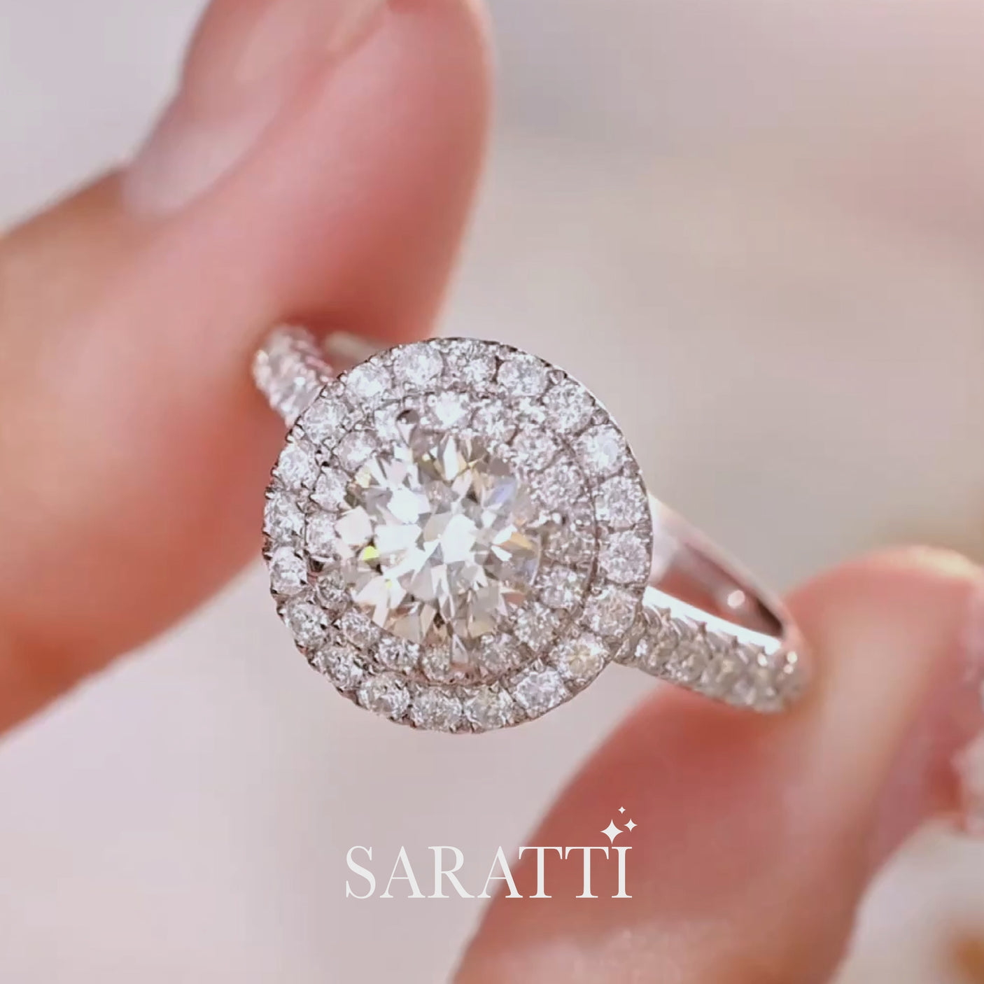 Keira – Gleaming Promise Natural Round Diamond Double Halo Ring