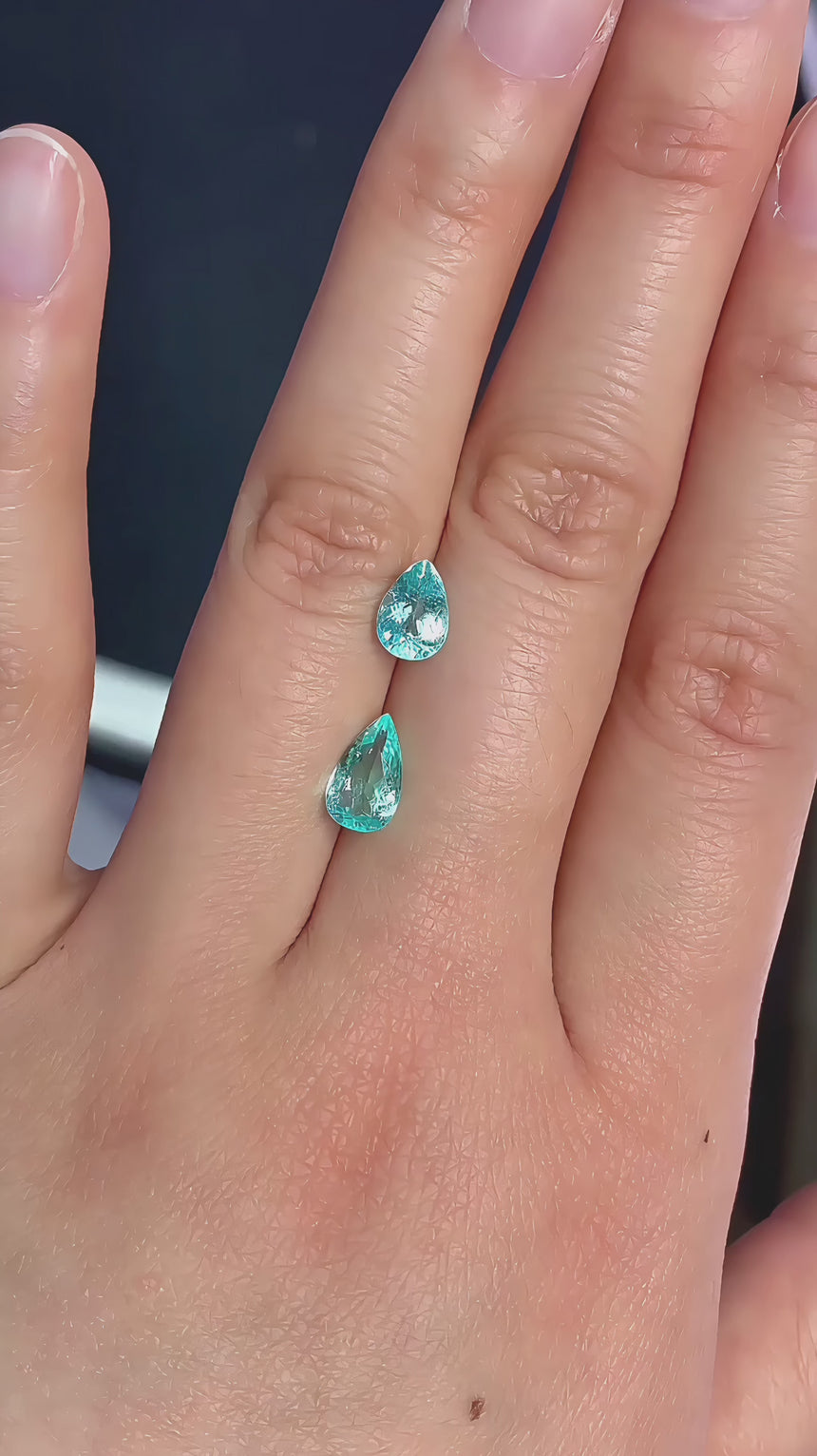 1.13 Carats Natural Paraiba Tourmaline | Pear - AIGS Certified