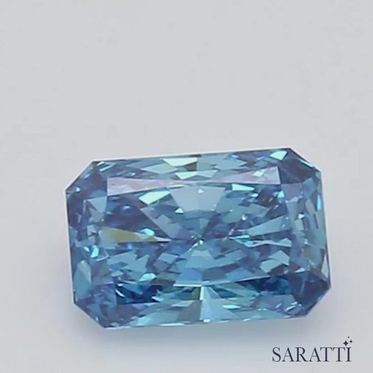 1.01 carat Sky Blue Radiant Cut Natural Diamond - Enhanced