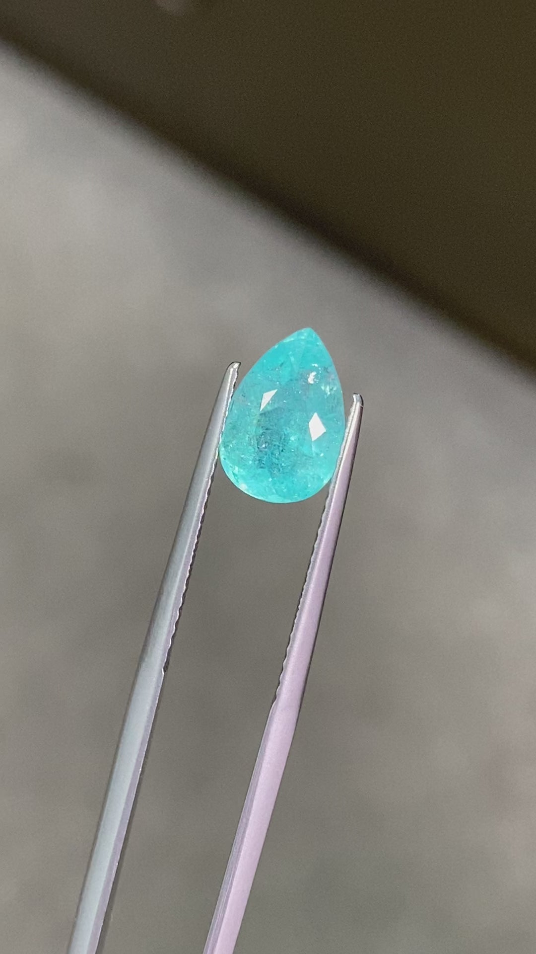 2.41 carats Mozambique Neon Blue Natural Paraiba Tourmaline | Pear