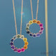 Spectrum Crown Rainbow Sapphire Necklace - Saratti Jewelry