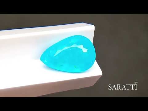 2.22 carats Brazil Neon Blue Natural Paraiba Tourmaline | Pear – 10.11 × 6.73 × 4.94mm