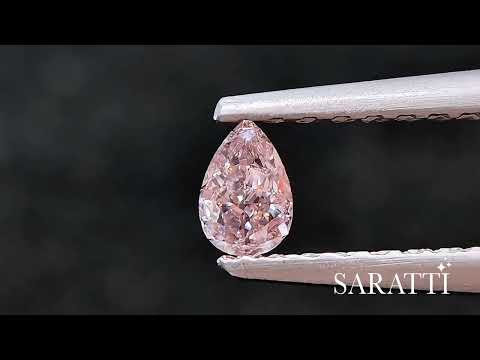 0.25 carat Natural Fancy Light Orangy Pink Diamond | Pear Modified Brilliant – GIA Certified