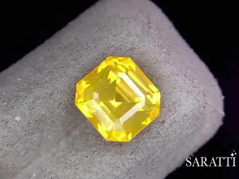 4.06 carats Natural Yellow Sapphire Gemstone | Emerald Cut