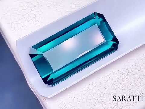 8.15 carats Natural Blue Tourmaline Gemstone | Emerald Cut