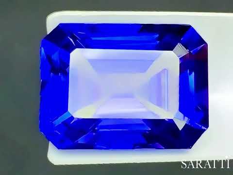 16.02 carats Natural Tanzanite Gemstone | Emerald Cut – 16 × 12.1 × 9.3 mm