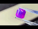 Purple Unheated Natural sapphire radiant loose gemstone angled view | SARATTI  