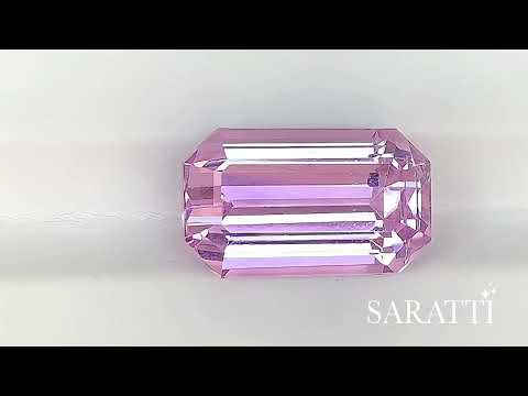  Large emerald cut Natural kunzite with glass-like clarity | SARATTI