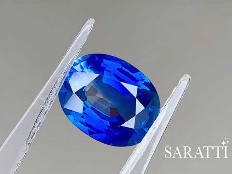2.51 Carats Natural Royal Blue Sapphire Gemstone | Oval Shape | GFCO Certified