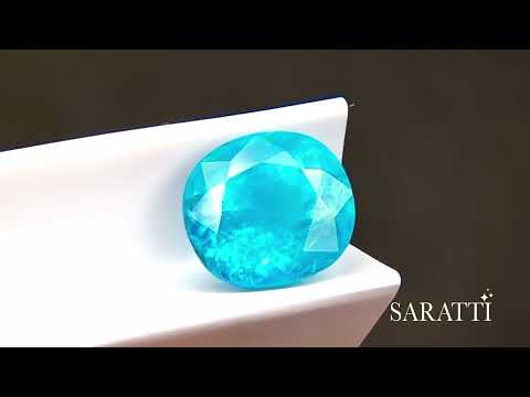 2.53 carats Brazil Neon Blue Natural Paraiba Tourmaline | Oval – 8.05 × 7.31 × 6.05mm