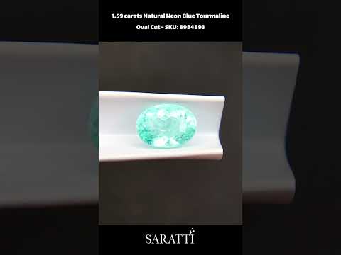 1.59 carats Natural Neon Blue Paraiba Tourmaline | Oval